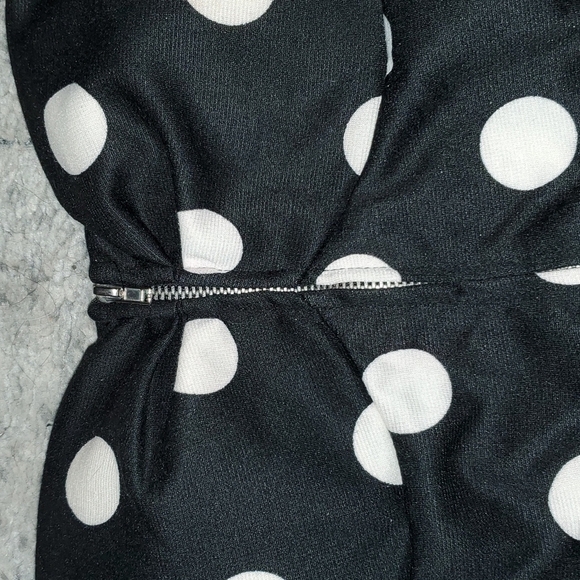 NWT - Agaci MD Retro Polka Dot Peplum Strapless Bodycon Cocktail Dress - Picture 4 of 10